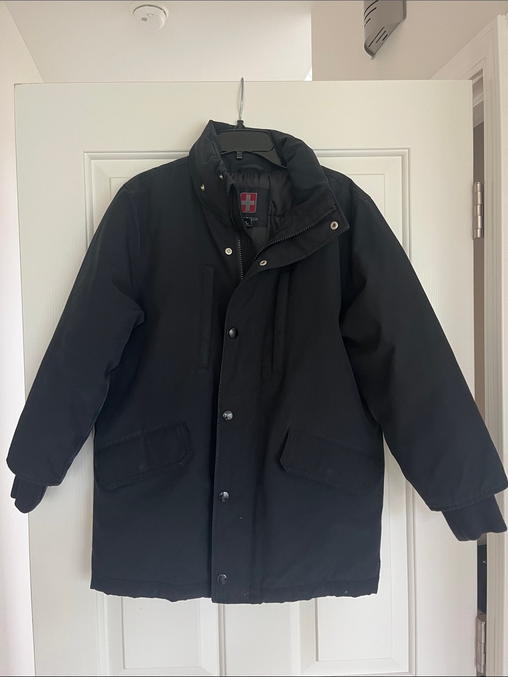 Swiss Tech Black Winter Puffer Coat